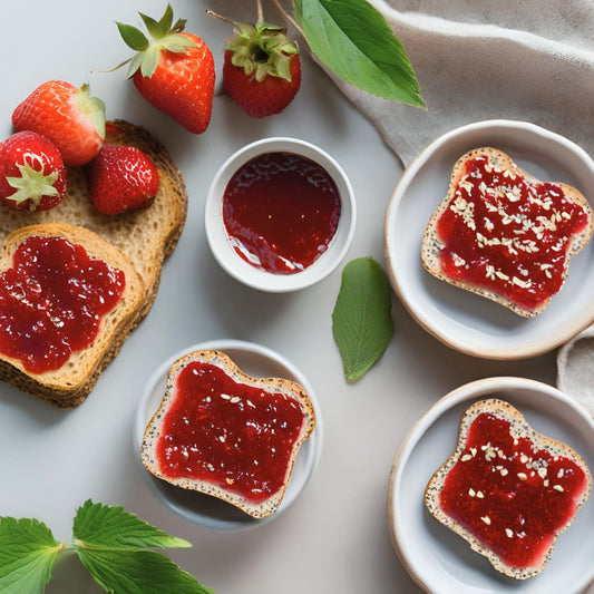 tartine de chiafiture à la fraise